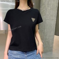 ボッテガ ヴェネタ スーパーコピー Tシャツ コットンジャージー ブラック boc25695