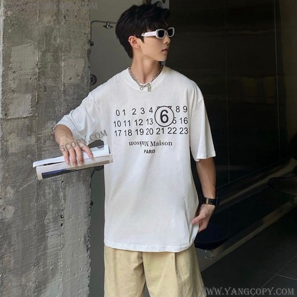 メゾンマルジェラ 偽物 Tシャツ ホワイト Mad86319