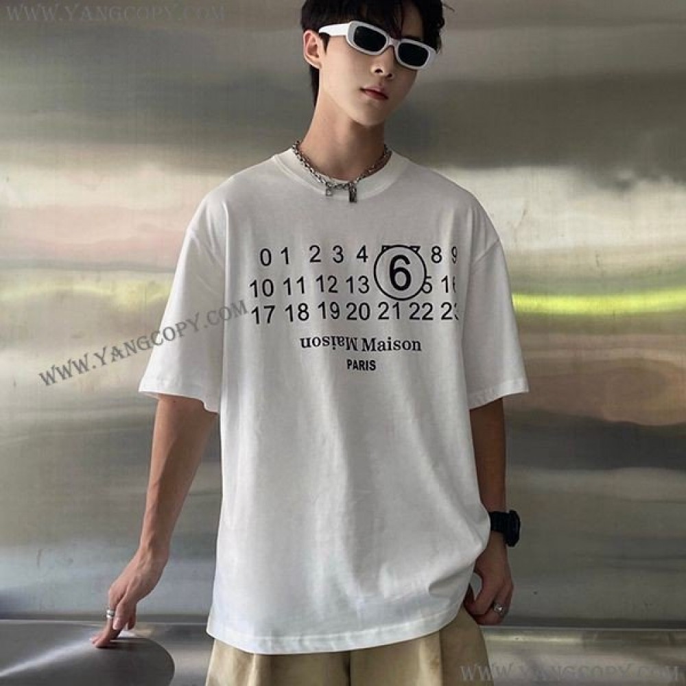メゾンマルジェラ 偽物 Tシャツ ホワイト Mad86319
