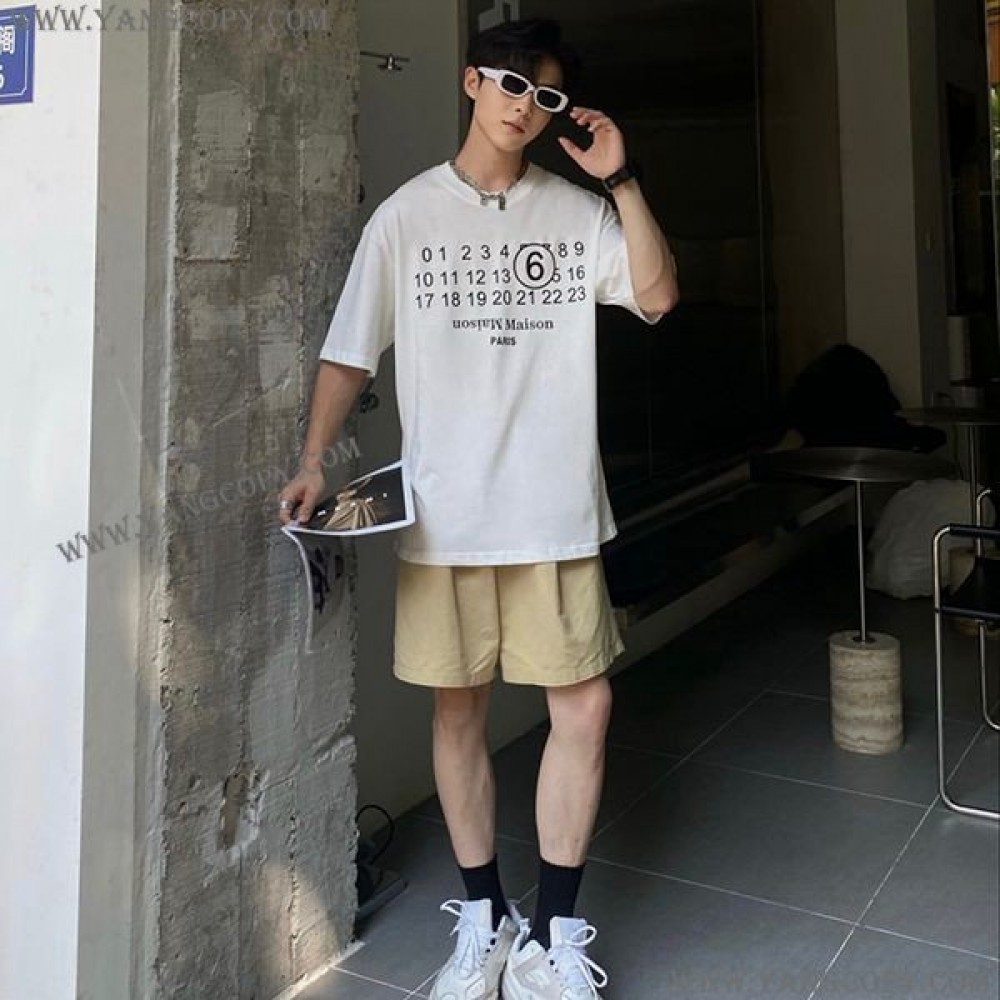 メゾンマルジェラ 偽物 Tシャツ ホワイト Mad86319
