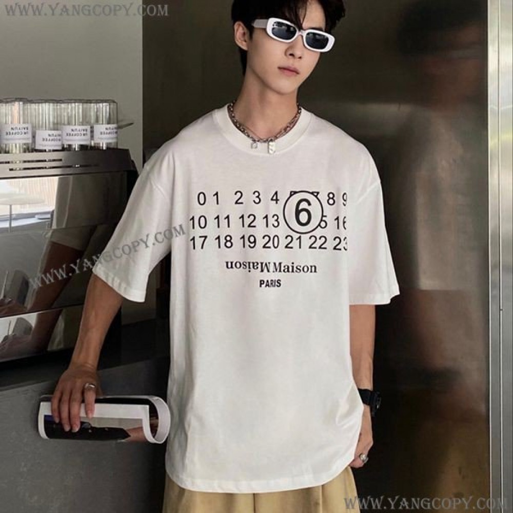 メゾンマルジェラ 偽物 Tシャツ ホワイト Mad86319