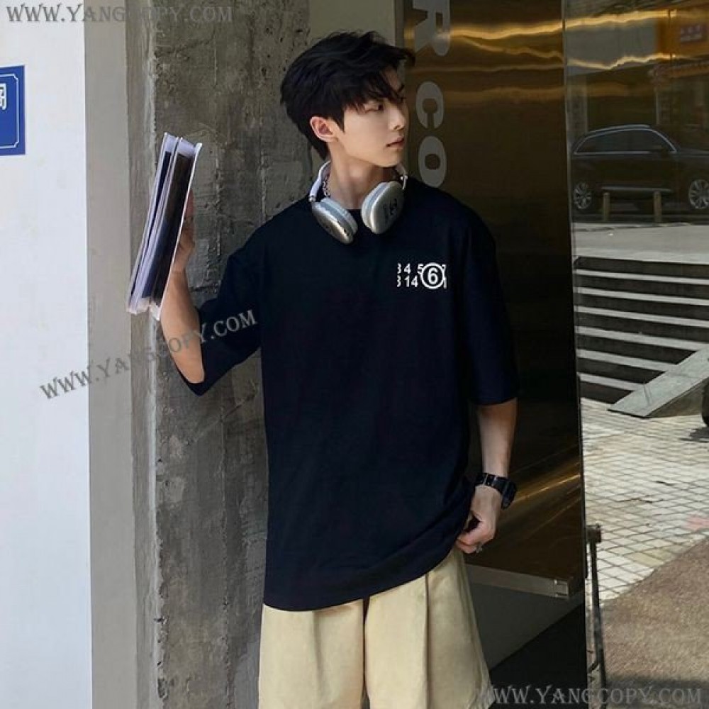 メゾンマルジェラ スーパーコピー Tシャツ 激安 ブラック Mag32735