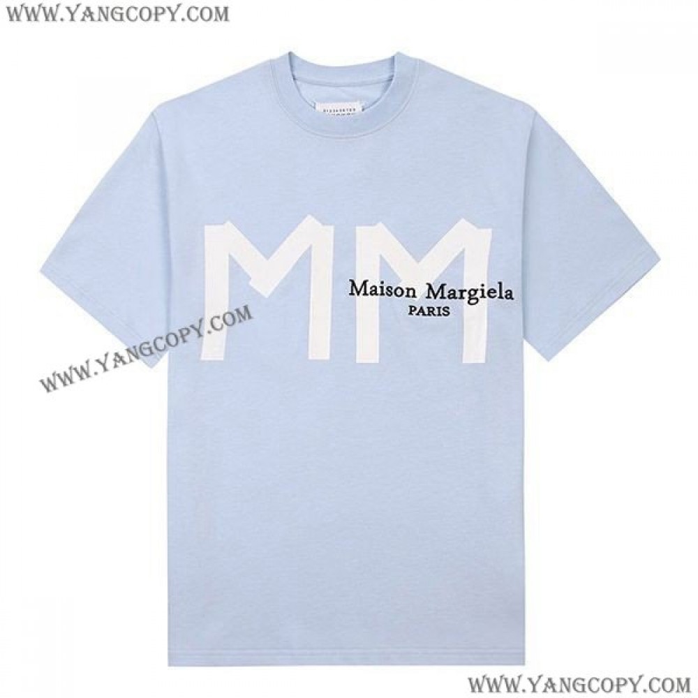 メゾンマルジェラ スーパーコピー ロゴ ピンクTシャツ Mao96948