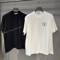 ヴァレンティノ コピー Vロゴ シグネチャーパッチ Tシャツ Vun40699