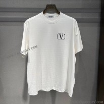 ヴァレンティノ コピー Vロゴ シグネチャーパッチ Tシャツ Vun40699
