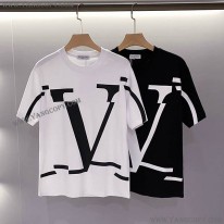 ヴァレンティノ 偽物 Tシャツ VLTN コットンロゴ Tシャツ 2色 Vut28423