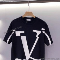 ヴァレンティノ 偽物 Tシャツ VLTN コットンロゴ Tシャツ 2色 Vut28423