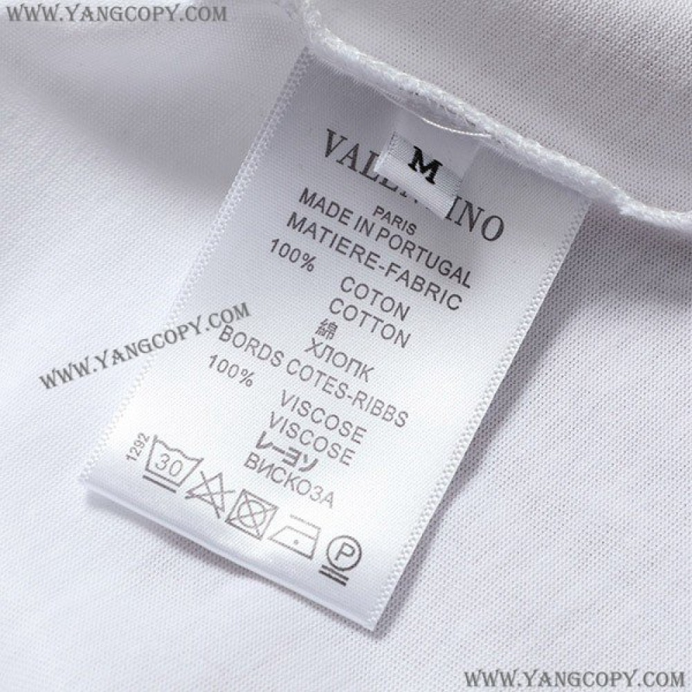 ヴァレンティノ スーパーコピー Tシャツ パロディ VLTN コットンロゴ Tシャツ Vuk85200