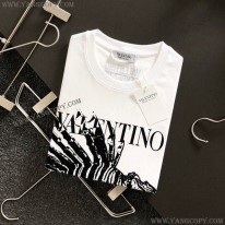 ヴァレンティノ スーパーコピー VLTNロゴ コットンパッチワーク Tシャツ Vum74067