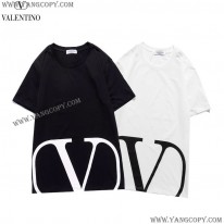 ヴァレンティノ コピー Tシャツ VLTN コットンロゴ Tシャツ 2色 Vua65573