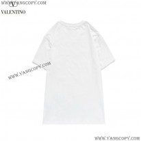 ヴァレンティノ コピー Tシャツ VLTN コットンロゴ Tシャツ 2色 Vua65573