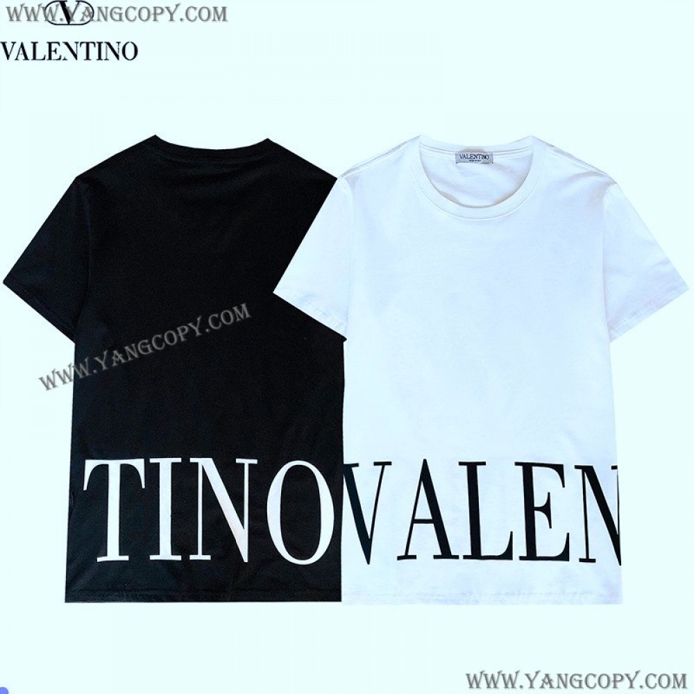 ヴァレンティノ スーパーコピー Tシャツ VLTN コットンロゴ Vug98960