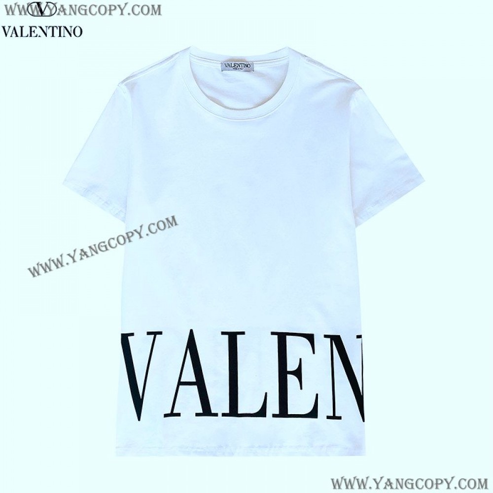 ヴァレンティノ スーパーコピー Tシャツ VLTN コットンロゴ Vug98960