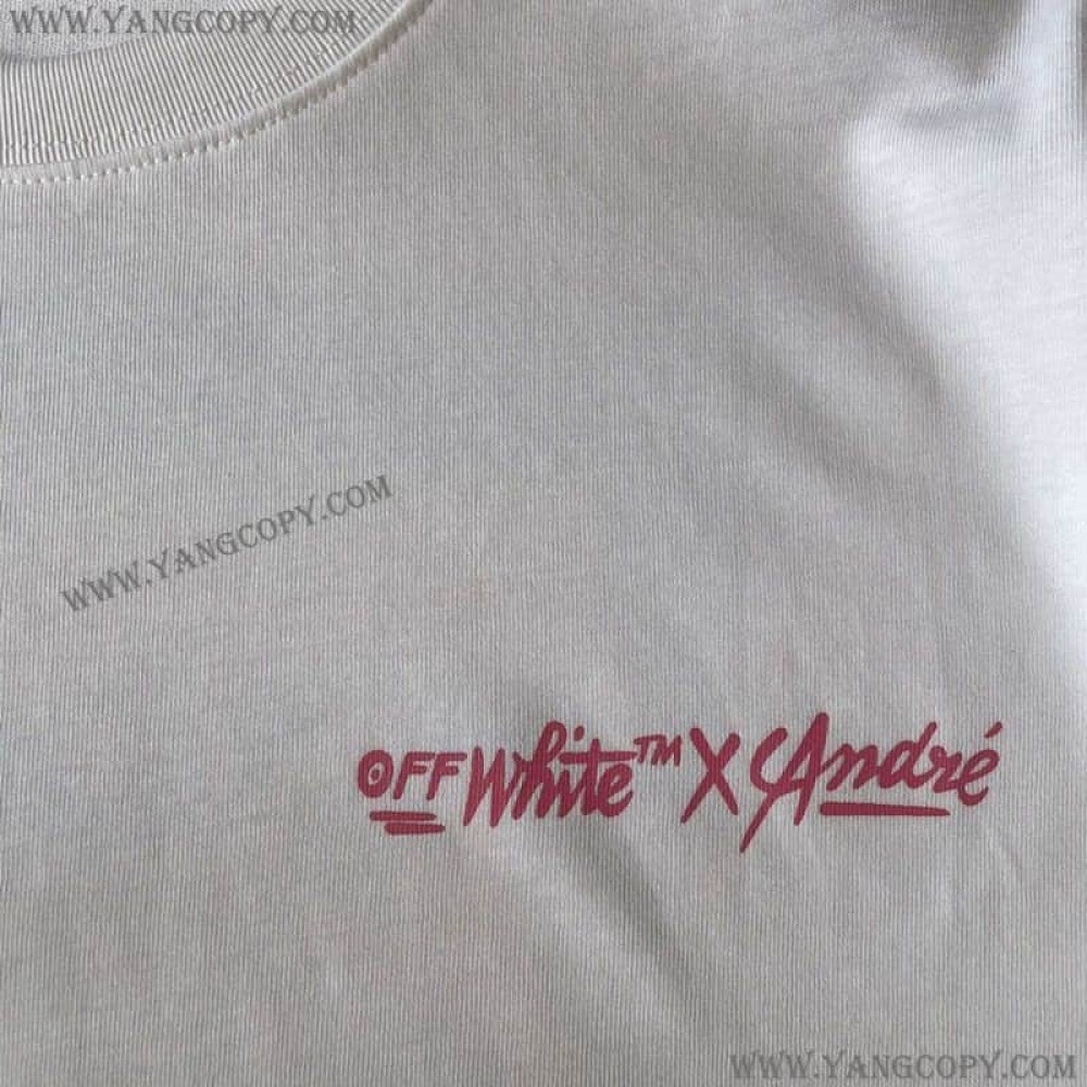 オフホワイト 偽物 グラフィティ アローロゴTシャツ ofw33659