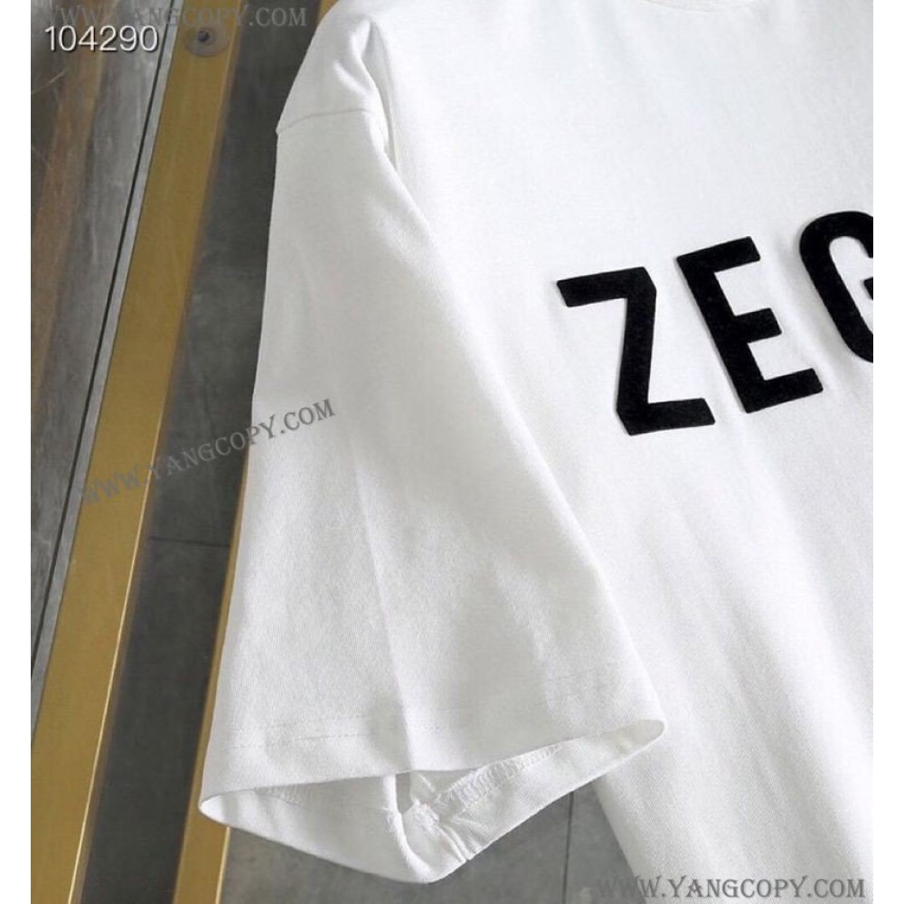 エルメネジルド ゼニア×フィアオブゴッド コピー  コラボ Tシャツ ホワイト fir79266