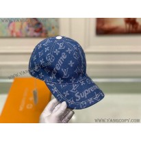 ルイヴィトン コピー ×シュプリーム キャップ Perforated Camp Cap navy 2色 vub13408