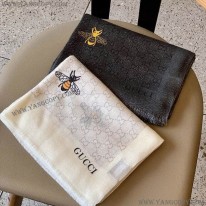 グッチ スーパーコピー 蜂 ストライプ カシミヤマフラー gux00042