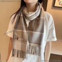 グッチ スーパーコピー チェック カシミヤ スカーフ gud08540