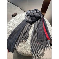 グッチ スーパーコピー グラフィックストライプ カシミヤスカーフ gul24512
