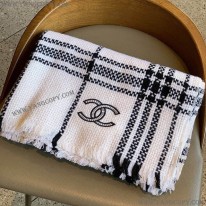 シャネル 偽物 ストール ウール シルク カシミヤ CC shw80199