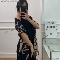 ロエベ 偽物 ウール カシミヤ ロゴ入りスカーフ loz79425