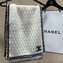 シャネル スーパーコピー CCロゴ カシミヤ スカーフ ホワイト sht36838