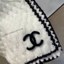シャネル スーパーコピー CCロゴ カシミヤ スカーフ ホワイト sht36838