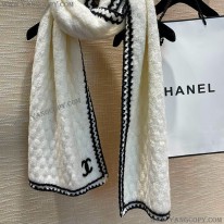 シャネル スーパーコピー CCロゴ カシミヤ スカーフ ホワイト sht36838