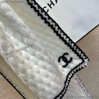 シャネル スーパーコピー CCロゴ カシミヤ スカーフ ホワイト sht36838