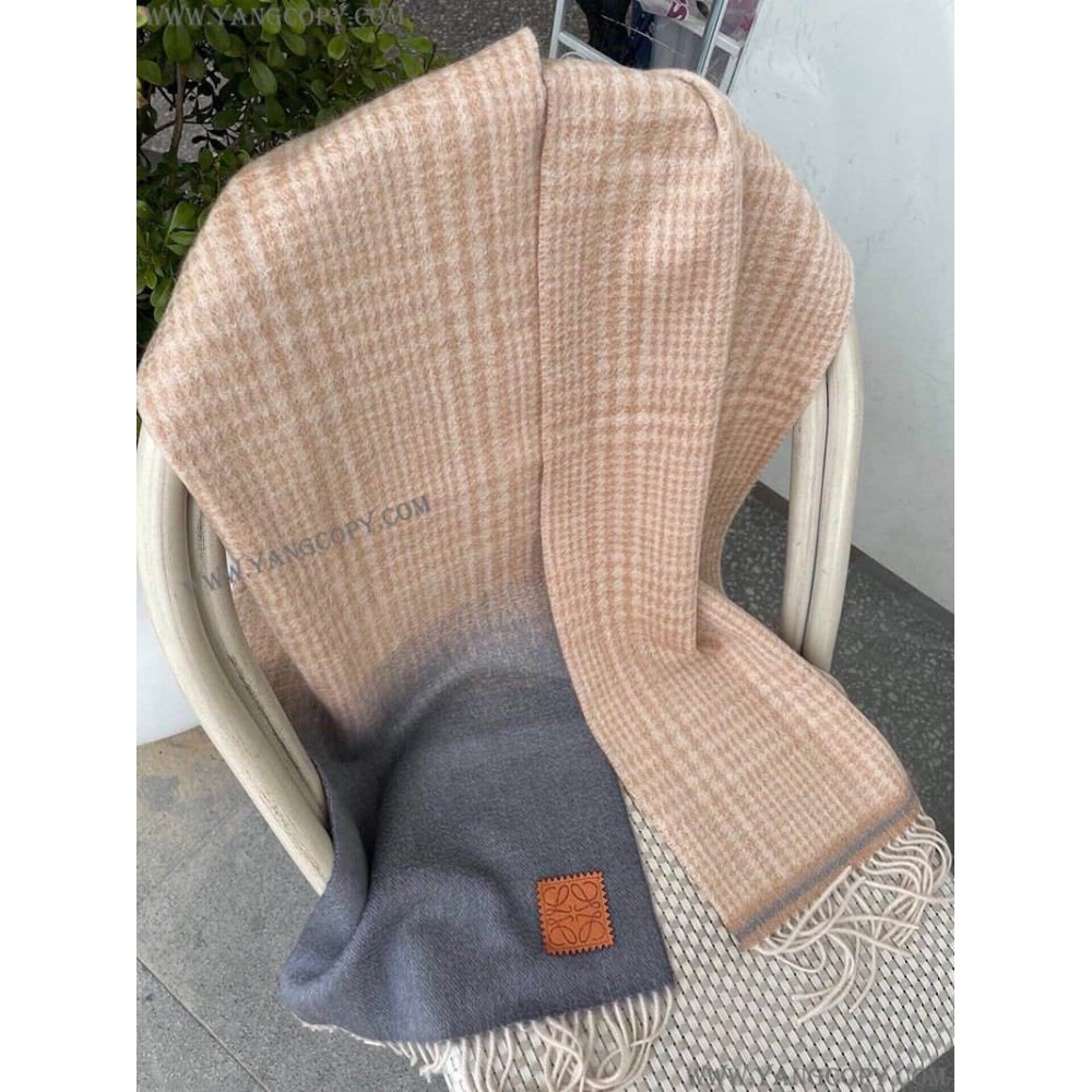ロエベ コピー チェック スカーフ カシミヤ lod88517