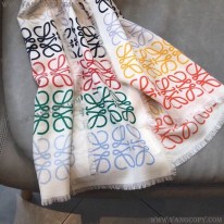 ロエベ コピー アナグラム ライン スカーフ ウール＆シルク＆カシミヤ lop33740