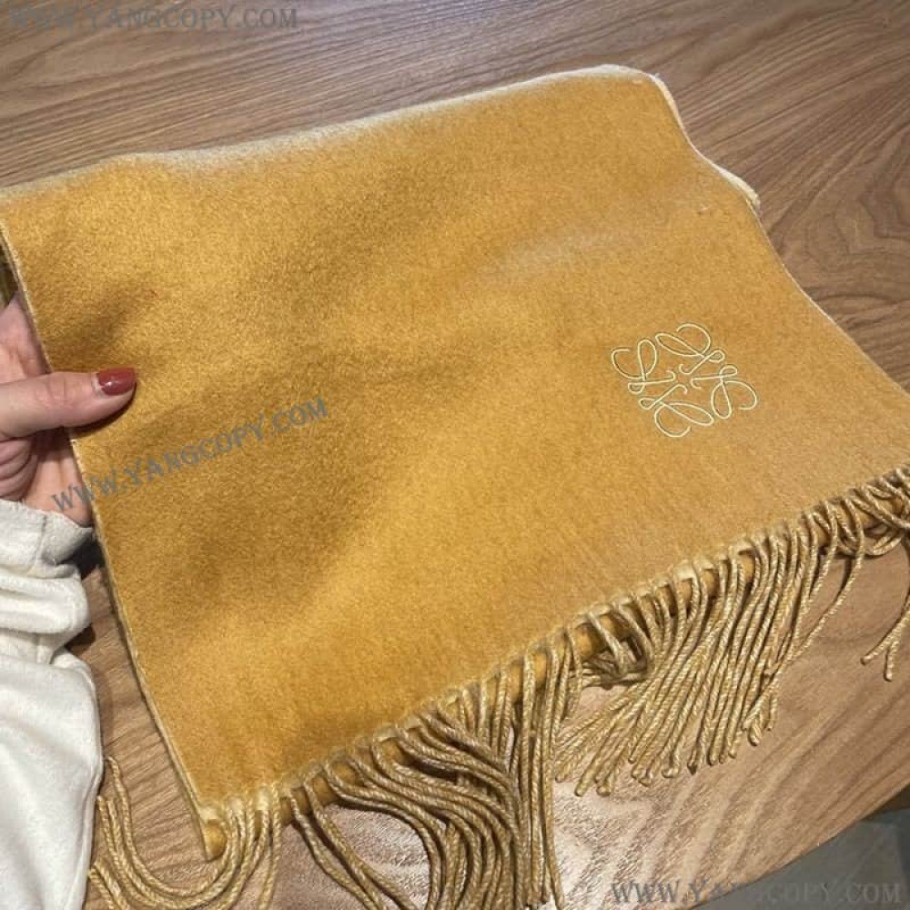 ロエベ 偽物 バイカラー スカーフ ウール カシミヤ lok78539
