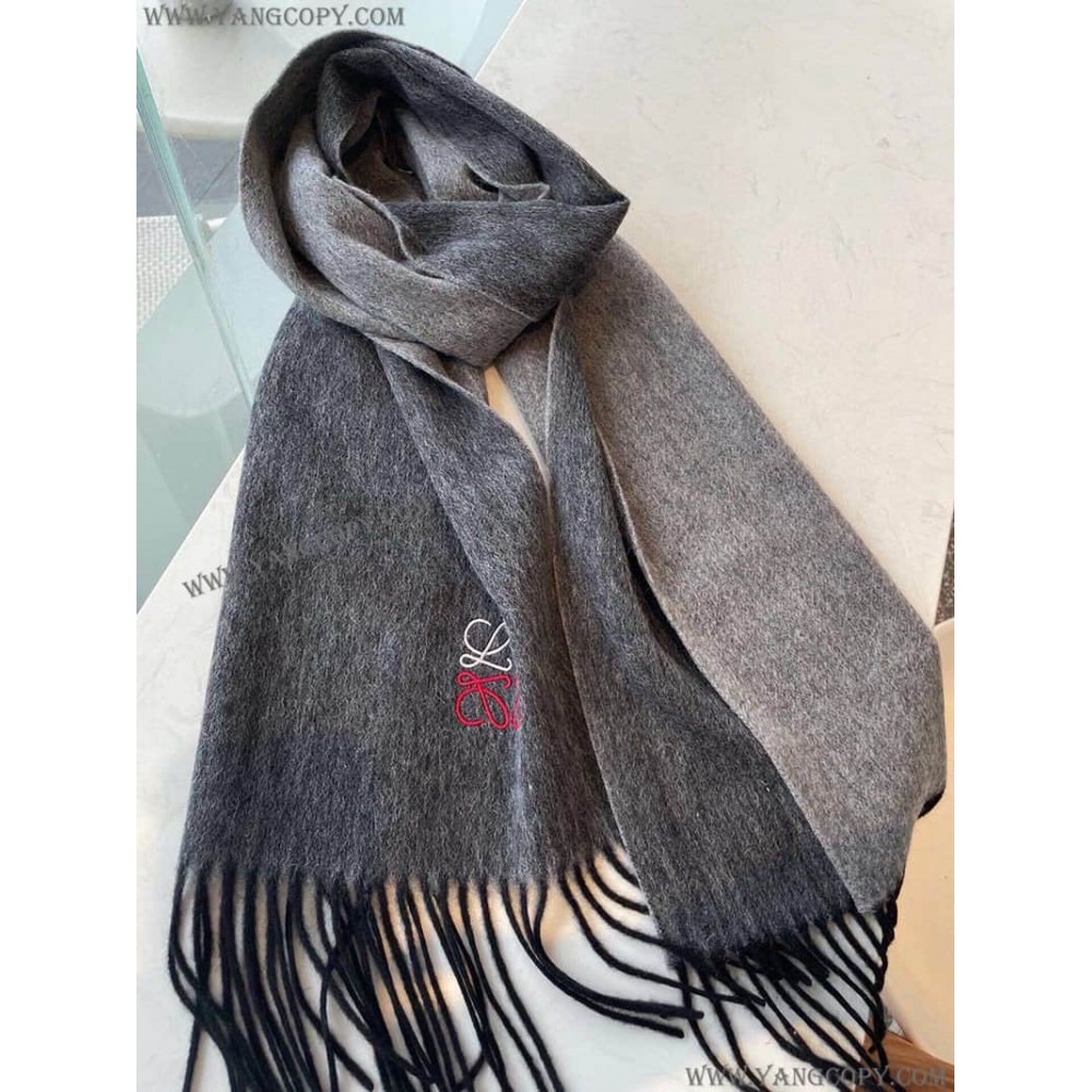 ロエベ 偽物 バイカラー スカーフ ウール カシミヤ lou71765
