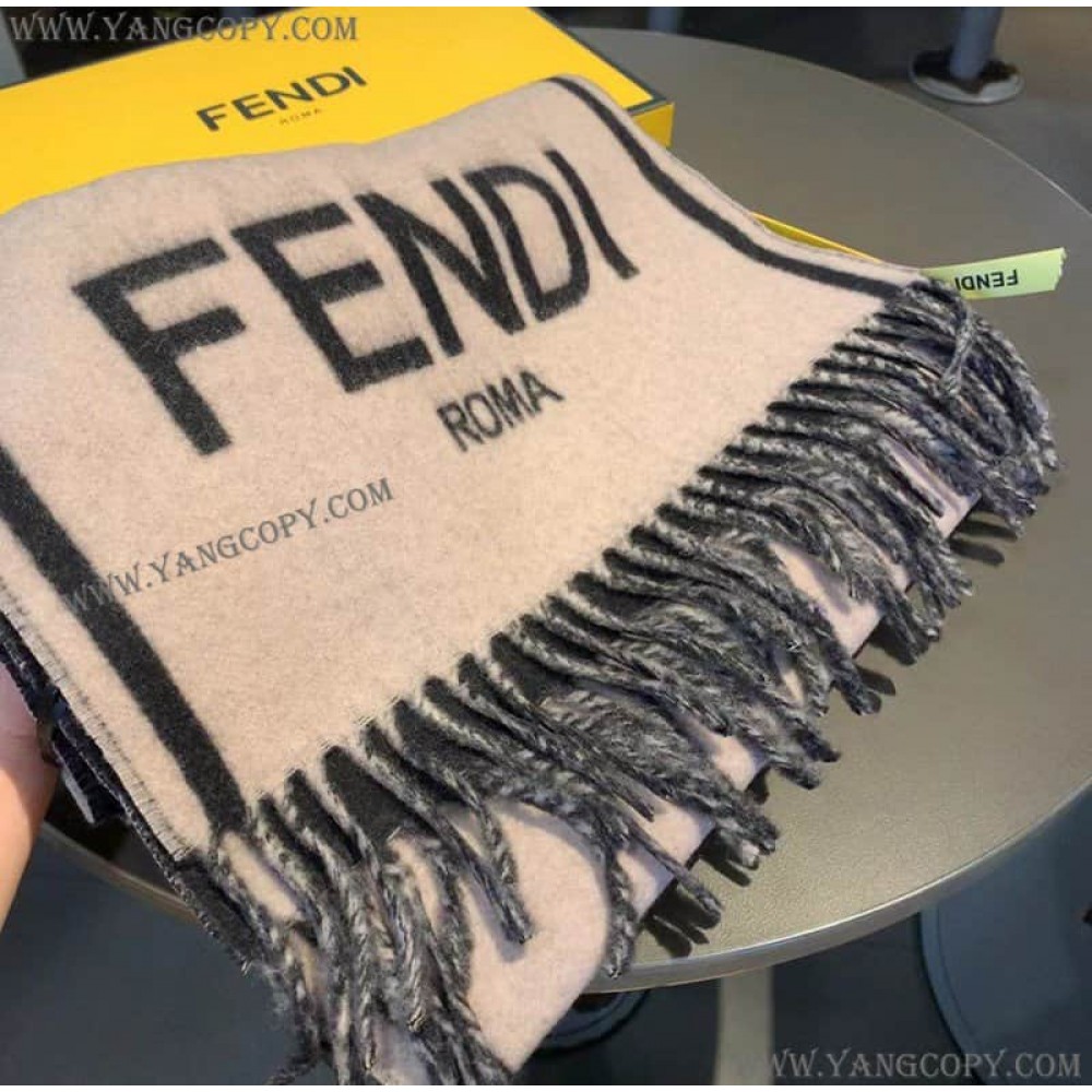フェンディ マフラー スーパーコピー スカーフ ウール インターシャ タッセル fen37688