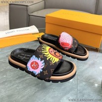 ルイヴィトン コピー 草間彌生 コラボ サンダル プールピロー フェイス 靴 1ABD8T