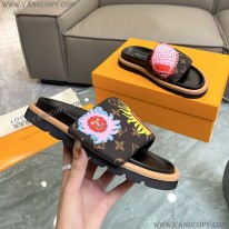 ルイヴィトン コピー 草間彌生 コラボ サンダル プールピロー フェイス 靴 1ABD8T