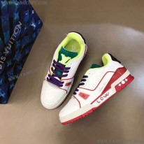 ルイヴィトン 偽物 スニーカー トレイナー ライン オレンジ vua45371