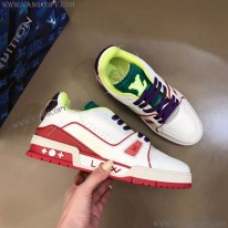 ルイヴィトン 偽物 スニーカー トレイナー ライン オレンジ vua45371