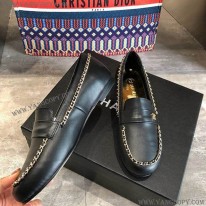 シャネル 偽物 ラムスキン スウェード カーフスキン ローファー shp69058