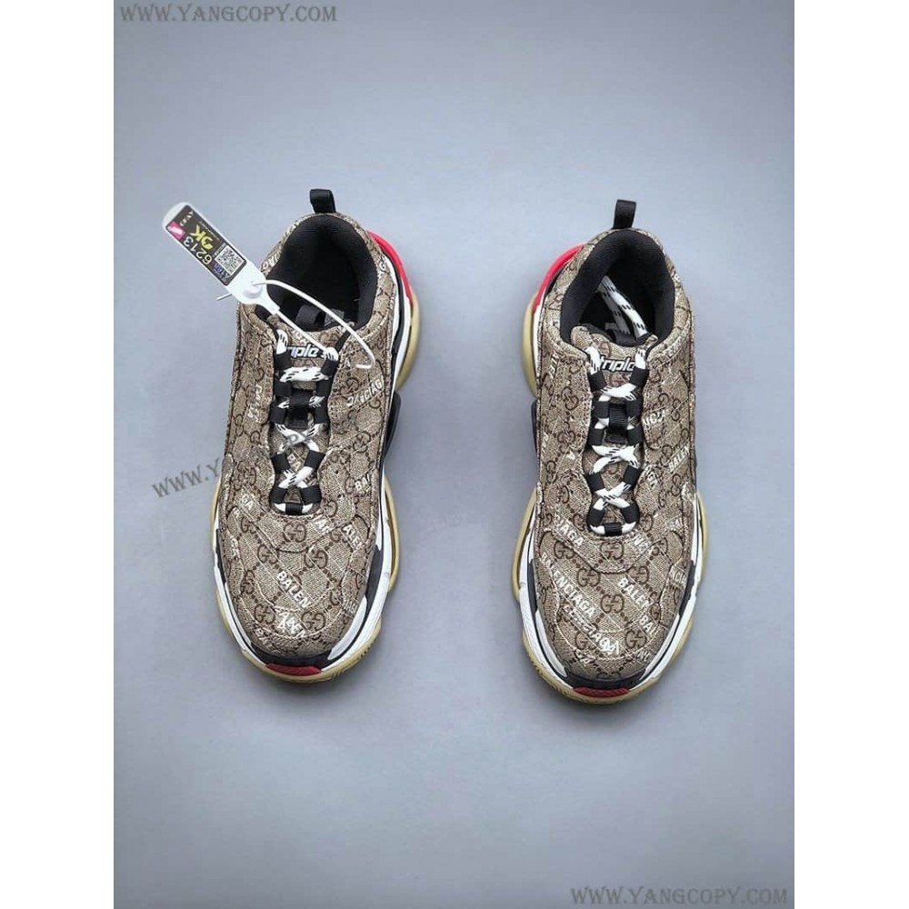 バレンシアガ 偽物×グッチ ザ ハッカー プロジェクト Triple S スニーカー 677192ULZ109795