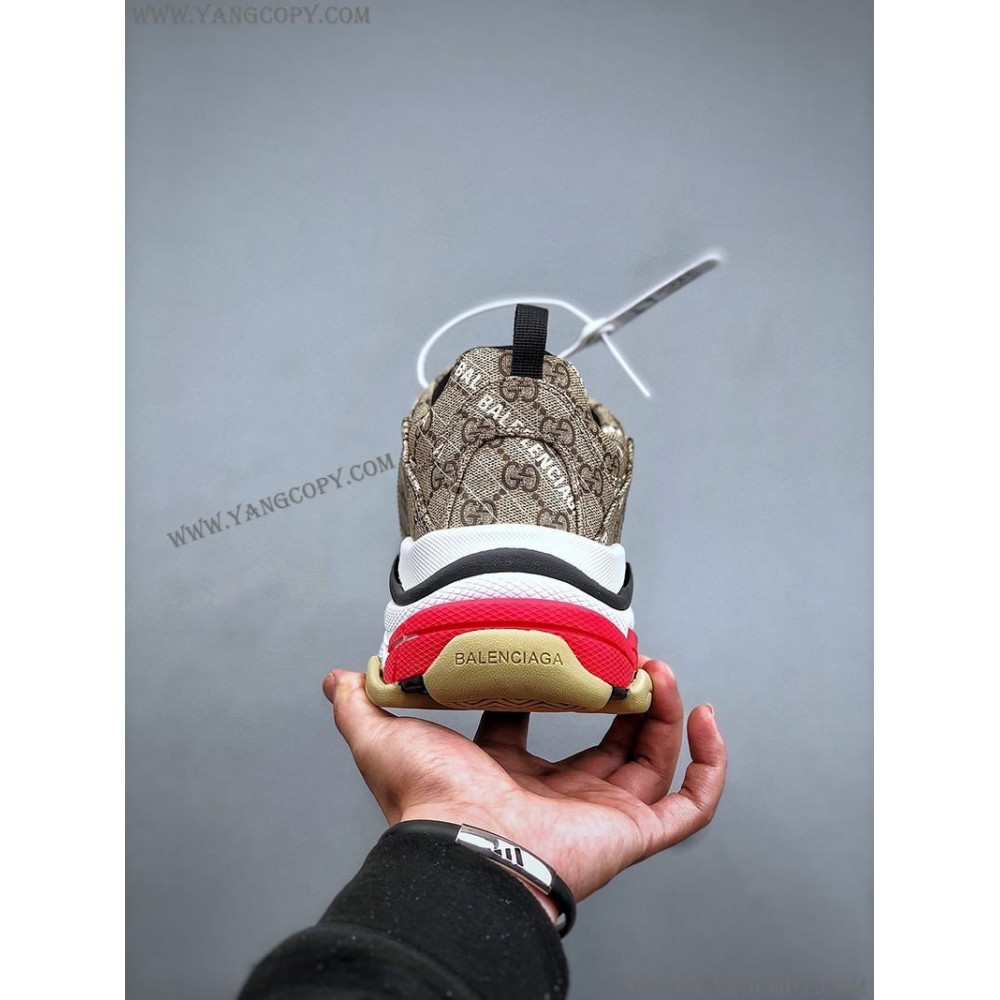 バレンシアガ 偽物×グッチ ザ ハッカー プロジェクト Triple S スニーカー 677192ULZ109795