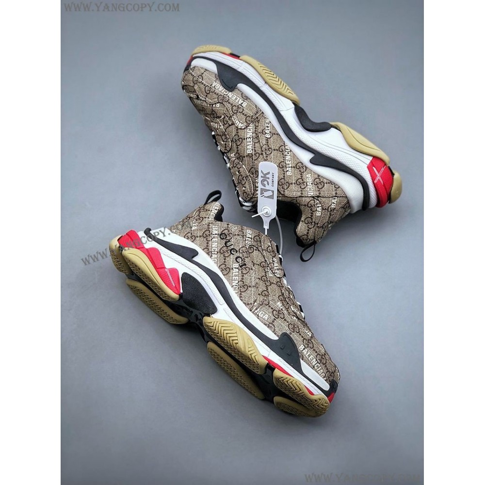 バレンシアガ 偽物×グッチ ザ ハッカー プロジェクト Triple S スニーカー 677192ULZ109795