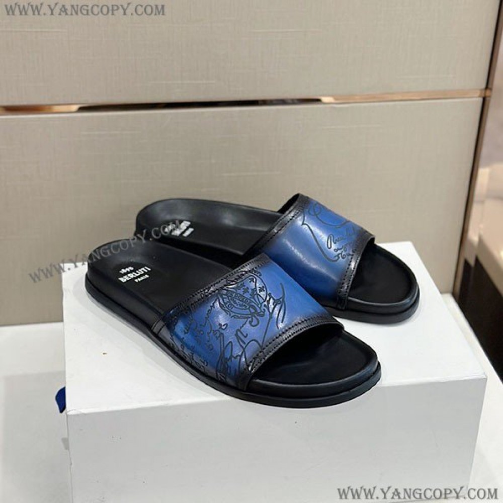 ベルルッティ スーパーコピー エギオ サンダル Stamp Leather Sandal beh31792