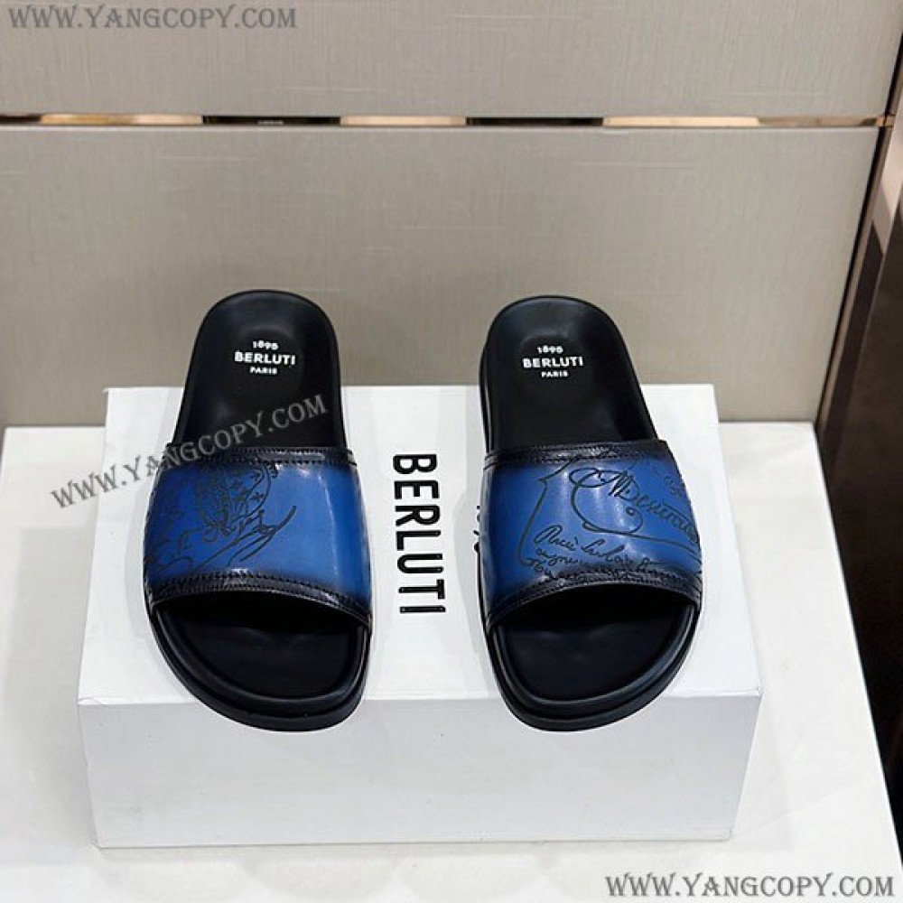 ベルルッティ スーパーコピー エギオ サンダル Stamp Leather Sandal beh31792