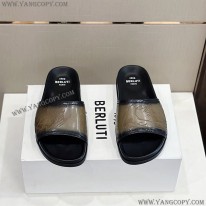 ベルルッティ 偽物 エギオ サンダル Stamp Leather Sandal bed75312