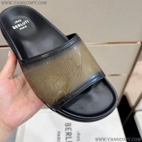 ベルルッティ 偽物 エギオ サンダル Stamp Leather Sandal bed75312