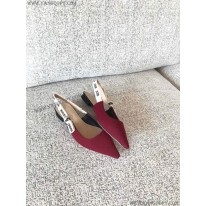 ディオール コピー スリングバックパンプス レッド テクニカルファブリック deg28457