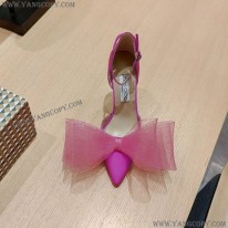 ジミーチュウ コピー Averly 100 bow-detailed satin pumps jic39606