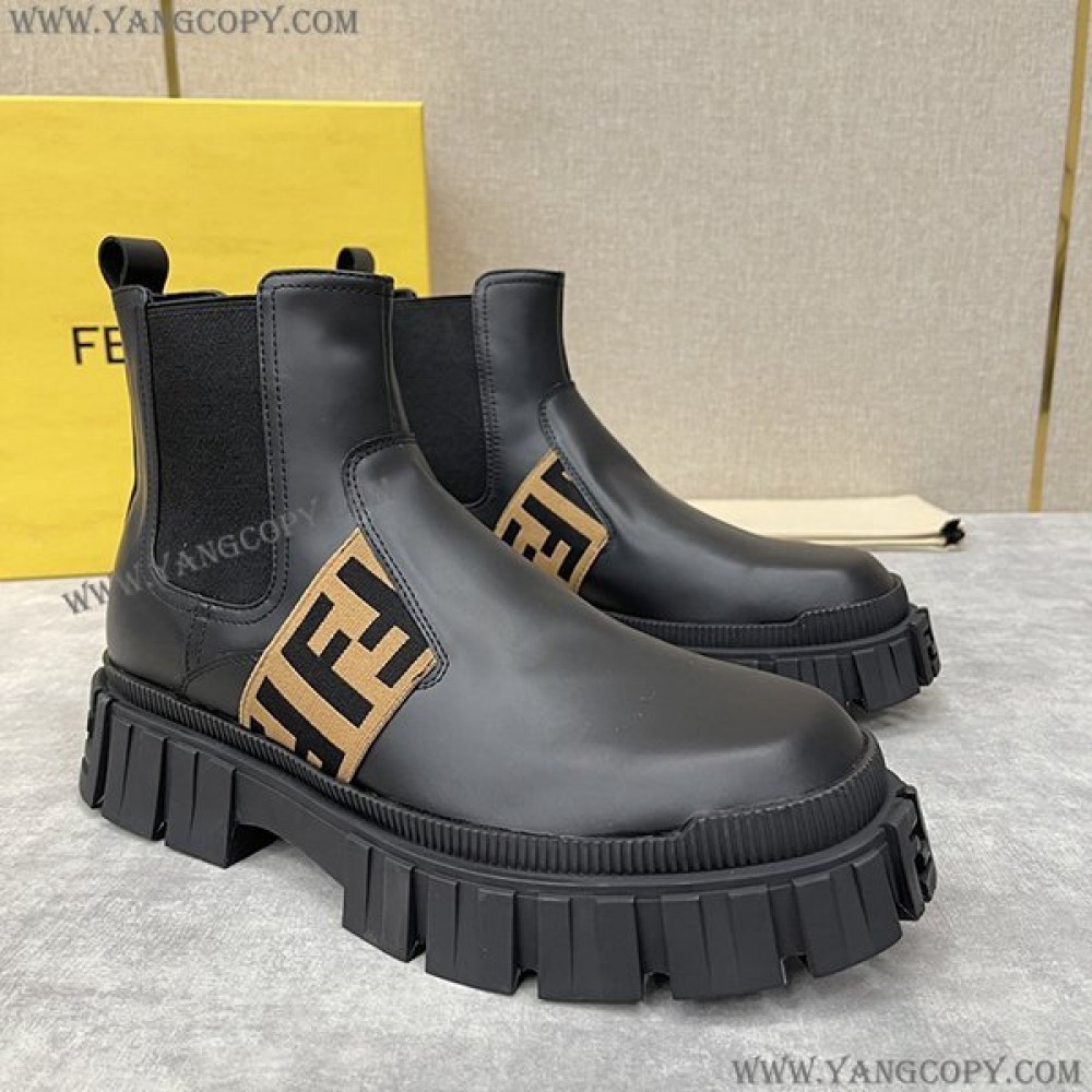 フェンディ コピー レザーブーツ fei17639