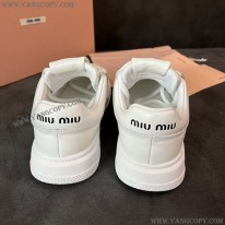 ミュウミュウ コピー スニーカー ペイント ロゴ キャンパス myy97879